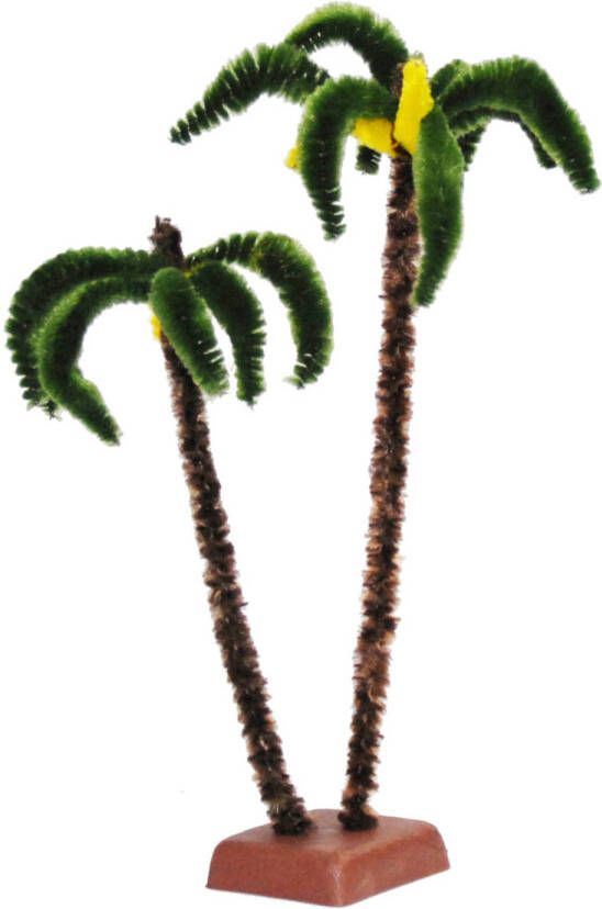 Merkloos Euromarchi miniatuur palmboompje 22 cm kunststof Beeldjes