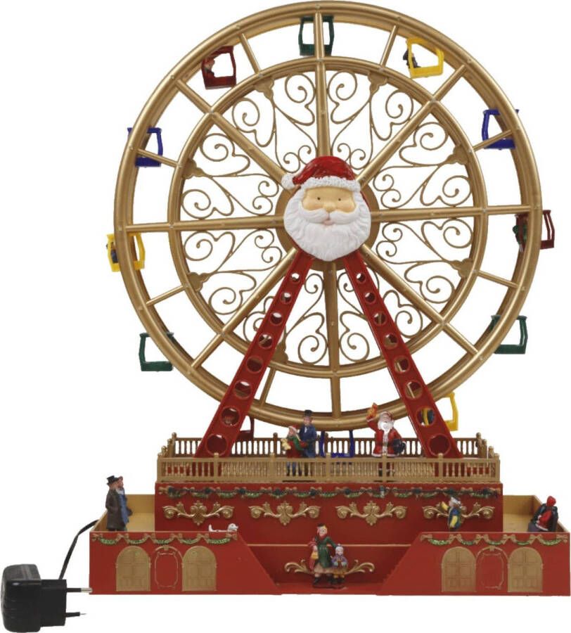 Merkloos Fééric Lights & Christmas Verlichte attractie Ferris Big Wheel reuzenrad met animatie & muziek geluid