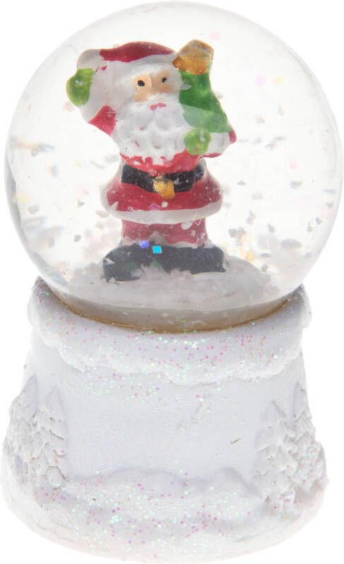 FEERIC LIGHTS & CHRISTMAS Feeric Lights sneeuwbol met licht kerstman D4 5 x H7 cm Sneeuwbollen
