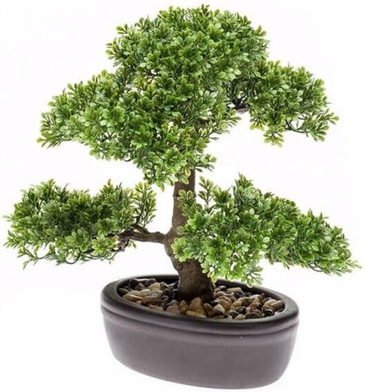 Shoppartners Kunstplant mini Bonsai boompje in pot 32 cm Kunstplanten