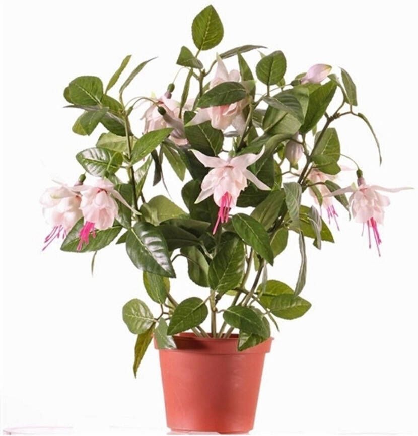 Shoppartners Fuchsia plant roze in pot 30 cm Kunstplanten