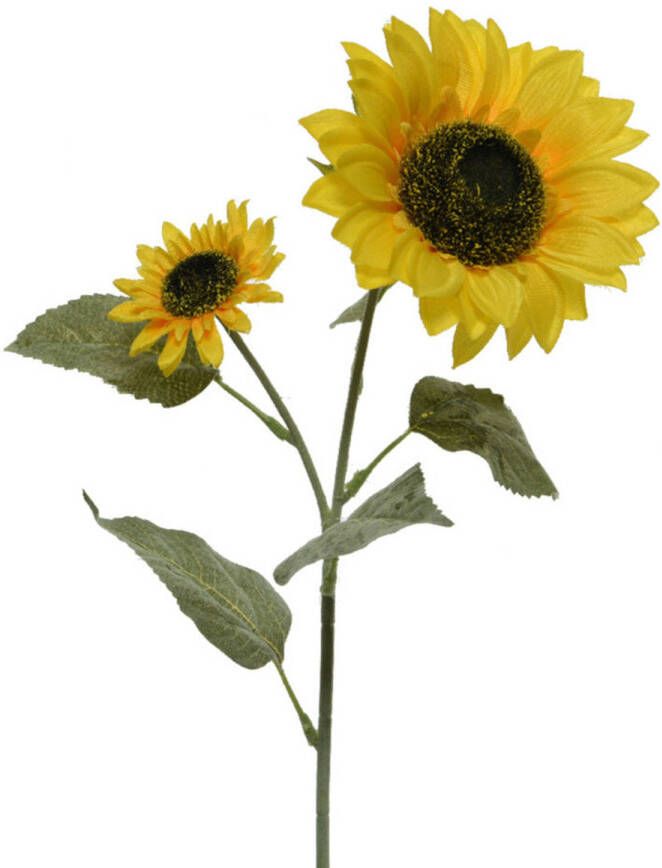 Merkloos Gele zonnebloemen kunstbloemen kunsttakken 72 cm Kunstbloemen
