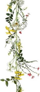 Shoppartners Gele witte kunsttak kunstplanten slinger 180 cm Kunstplanten kunsttakken Kunstplanten