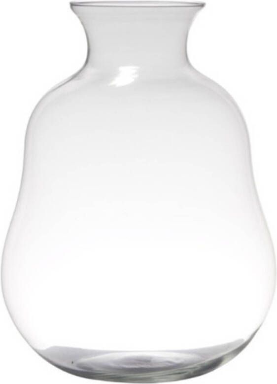 Merkloos Transparante home-basics vaas vazen van glas 40 x 29 cm Bloemen takken boeketten vaas voor binnen gebruik Vazen
