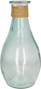 Merkloos Glazen vaas vazen Nellia 21 x 40 cm Bloemenvazen van glas Vazen