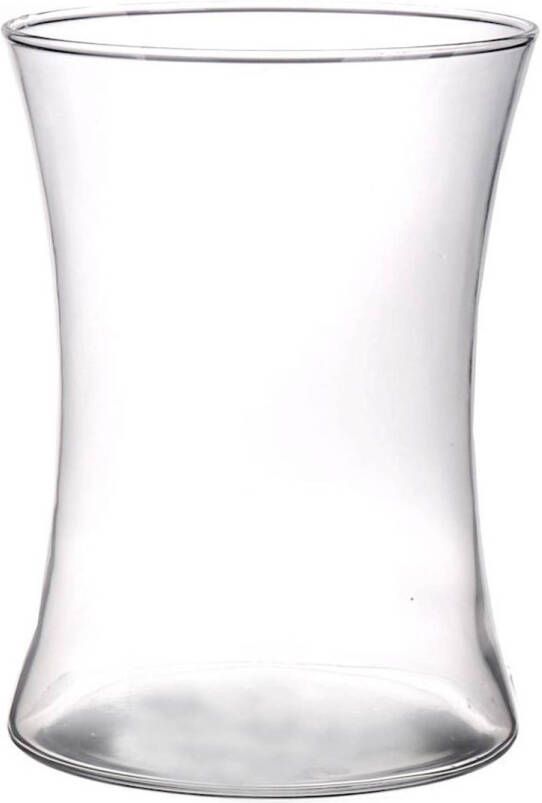 Merkloos Glazen vaas vazen transparant 19 cm breed Vazen
