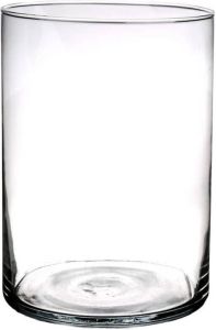 Merkloos Cilinder vaas vazen van glas D18 x H25 cm transparant Vazen vaas Boeketvazen Vazen