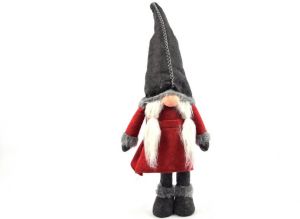 Merkloos Gnome Kerstman Klein Kerstpop Grote muts Lange Baard Kerstman Buiten Pop Kerst Staand Decoratie