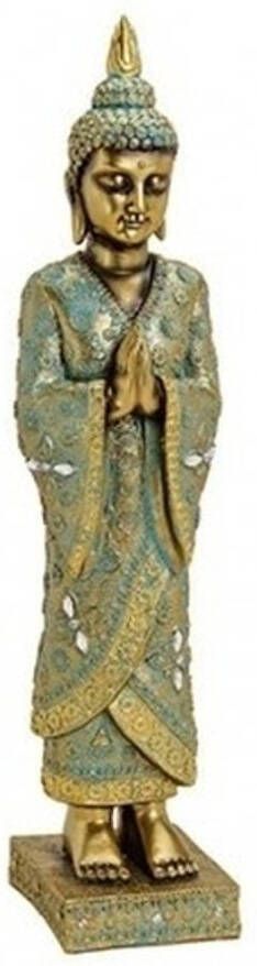 Merkloos Gouden boeddha beeld staand 55 cm Beeldjes