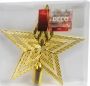 Merkloos Gouden kerstboom piek ster 21 cm kerstboompieken - Thumbnail 1