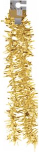 Merkloos Gouden Kerstversiering Folieslinger Met Sterretjes 180 Cm Kerstslingers
