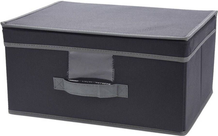 Merkloos Grijze opbergdoos opbergbox met vaste deksel 39 cm Opbergbox