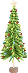 Merkloos Groen vilten kerstboompje decoratie 45 cm