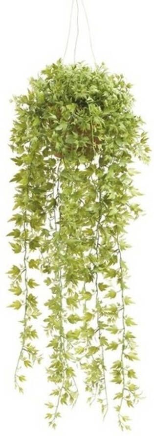 Merkloos Groene Hedera klimop kunstplant 50 cm in hangende pot Kunstplanten nepplanten