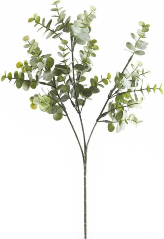 Merkloos Kunstplant Eucalyptus takken 65 cm grijs groen Groene namaak planten takken Kunstplanten