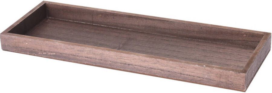 Merkloos Dienblad kaarsenbord rechthoekig L40 x B14 x H3 cm hout Kaarsenonderzetter Kaarsenplateaus