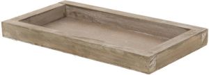 Merkloos Kaarsenbord plateau rechthoekig hout naturel 28 x 15 cm Kaarsenonderzetter Kaarsenplateaus