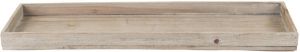 Merkloos Kaarsenbord plateau rechthoekig hout naturel 60 x 20 cm Kaarsenonderzetter Kaarsenplateaus