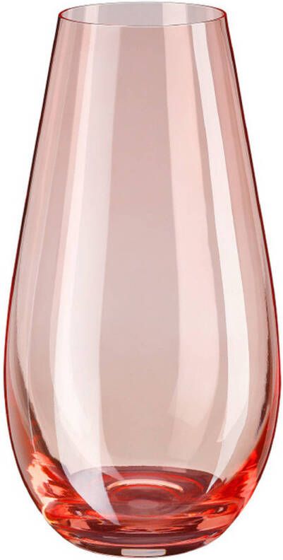 Merkloos Inge Christmas goods Bloemenvaas New York transparant roze glas H24 cm Vazen