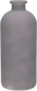 Merkloos Jodeco Bloemenvaas Avignon Fles model glas mat grijs H25 x D11 cm Vazen