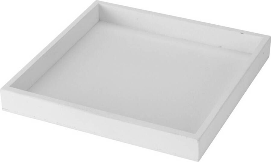 Merkloos Vierkante witte kaaonderzet bord kaarsonderzetter 25 x 25 cm Kaarsenplateaus