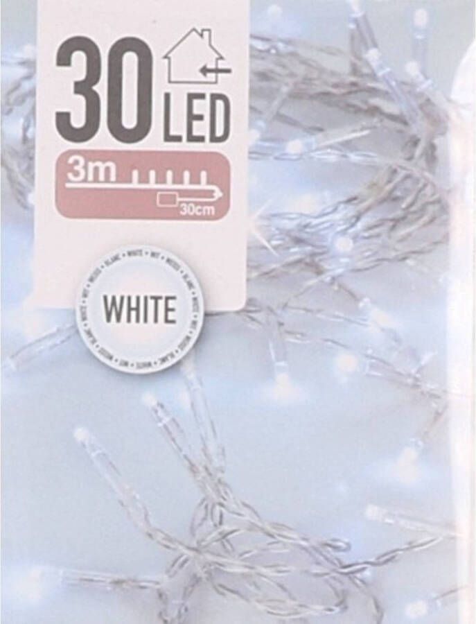 Merkloos Kerst lampjes helder wit op batterijen 2 meter indoor Kerstverlichting kerstboom