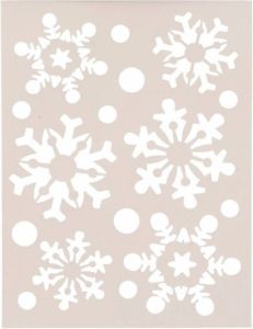 Merkloos Sneeuwspray kerst raamsjablonen sneeuwvlok sneeuwster plaatjes 30 cm Kerst raamsjablonen