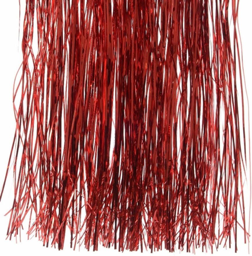 Merkloos Kerstboom decoratie folie slierten rood