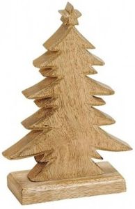 Merkloos Kerstdecoratie houten kerstbomen kerstboompjes 20 cm Kunstkerstboom
