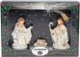 Merkloos 3 Stuks luxe kerststallen beelden kerstbeelden in doos van 21 cm Kerststallen - Thumbnail 2