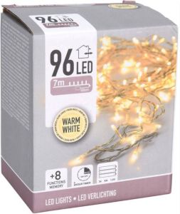 Merkloos Kerstverlichting 96 Warm Witte Lampjes Op Batterij 700 Cm Met Timer Kerstverlichting Kerstboom