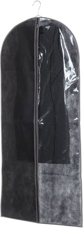 Merkloos Kleding beschermhoes zwart 135 cm inclusief kledinghangers Kledinghoezen