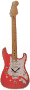 Merkloos Klok Elektrisch gitaar rood 50 cm stratocaster Wandklokken