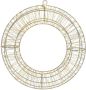 Merkloos Metalen krans verlichte decoratie ring met warm wit licht 38 cm met timer Kerstverlichting verlichte figuren kerstverlichting figuur - Thumbnail 1