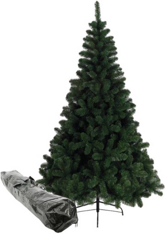 Merkloos Tweedekans kunst kerstboom kunstboom groen 120 cm in opbergzak Kunstkerstboom