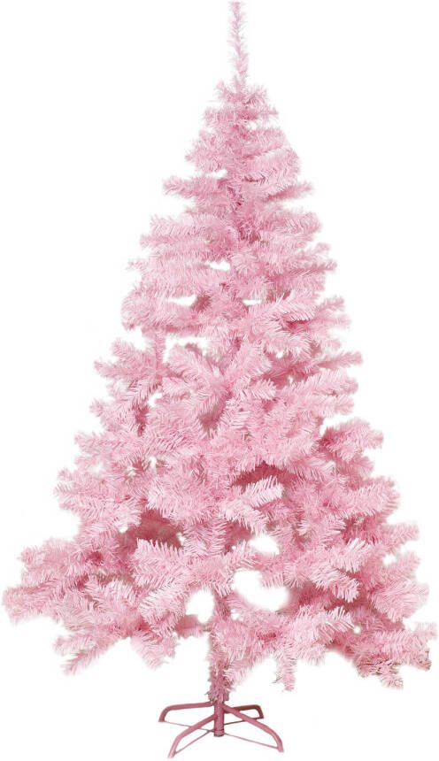 Merkloos Kunst kerstboom kunstboom roze 180 cm Kunstkerstboom