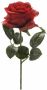 Emerald Kunstbloem roos Simone 3x rood 45 cm decoratie bloemen Kunstbloemen - Thumbnail 1
