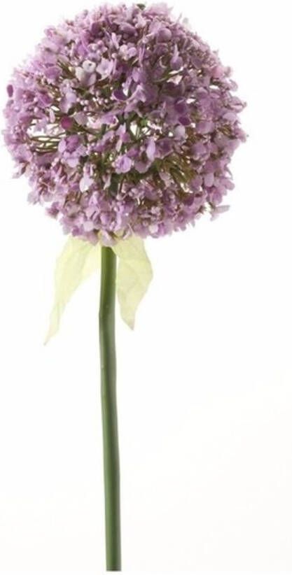 Merkloos Kunst Sierui Allium steelbloem lila 70 cm Kunstbloemen
