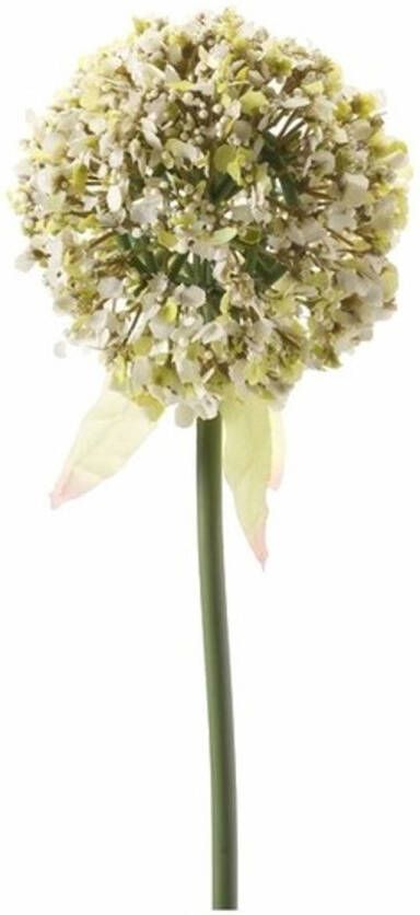 Merkloos Kunst Sierui Allium steelbloem wit 70 cm Kunstbloemen