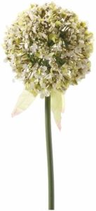 Merkloos Kunstbloem Sierui Allium wit 70 cm Kunstbloemen