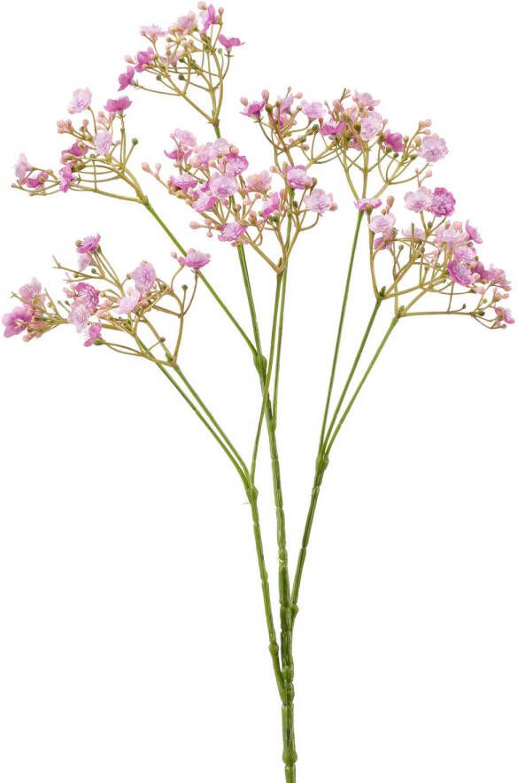 Merkloos Kunstbloemen Gipskruid Gypsophila takken fuchsia roze 68 cm Kunstbloemen