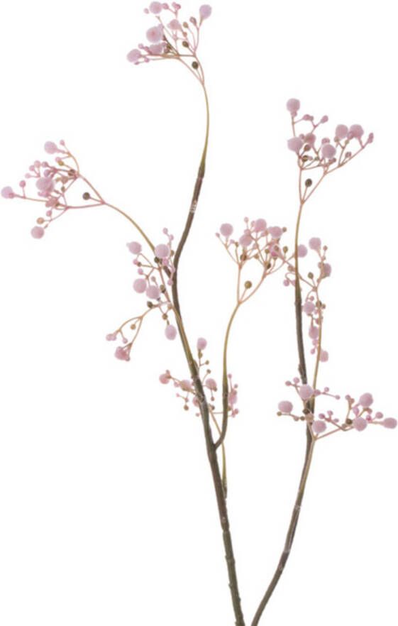 Merkloos Kunstbloemen Gipskruid Gypsophila takken roze 66 cm Kunstbloemen