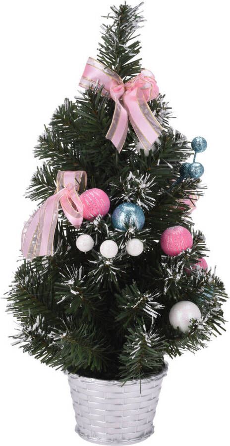 Merkloos Kunstboom kunst kerstboom inclusief kerstversiering 40 cm kerstversiering Kunstkerstboom