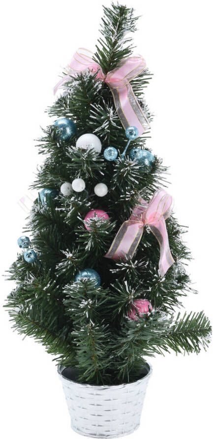 Merkloos Kunstboom kunst kerstboom inclusief kerstversiering 50 cm kerstversiering Kunstkerstboom