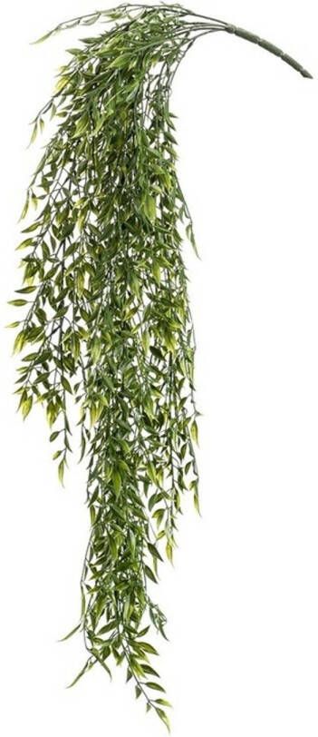 Merkloos Kunstplant groene bamboe hangplant tak 80 cm UV bestendig Kunstplanten