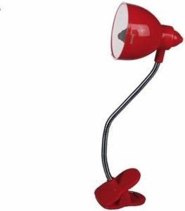 Merkloos LED boek leeslampje met klem rood Leeslampen