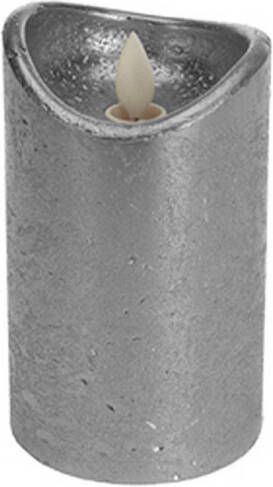 Merkloos Led kaars Zilver 7 5 cmx12 5 cm Op Batterij