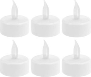 Merkloos Led theelichtjes waxinelichtjes wit 12x stuks LED kaarsen