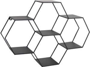Merkloos Loft42 Hexagon Wandrek Zeshoekig Zwart 57x80x20