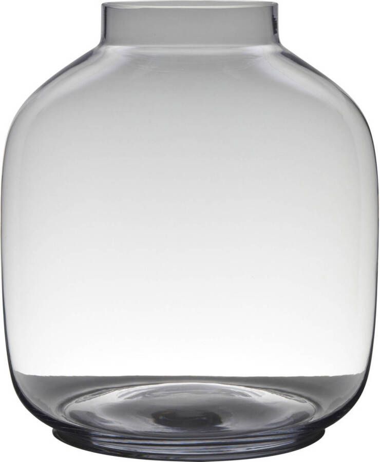 Merkloos Transparante luxe grote stijlvolle vaas vazen van glas 38 x 34 cm Bloemen boeketten vaas voor binnen gebruik Vazen
